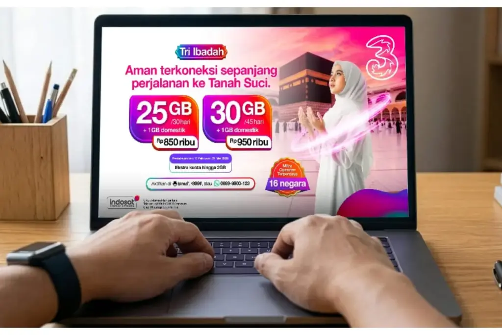 Kuota Hingga 30GB untuk Jamaah Haji, Tri Ibadah Siap Dipakai di 16 Negara