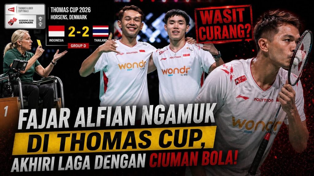 Dua Match Point Thailand Digagalkan Fajar/Joaquin, Indonesia Lolos Dari Jurang Thomas Cup 2026
