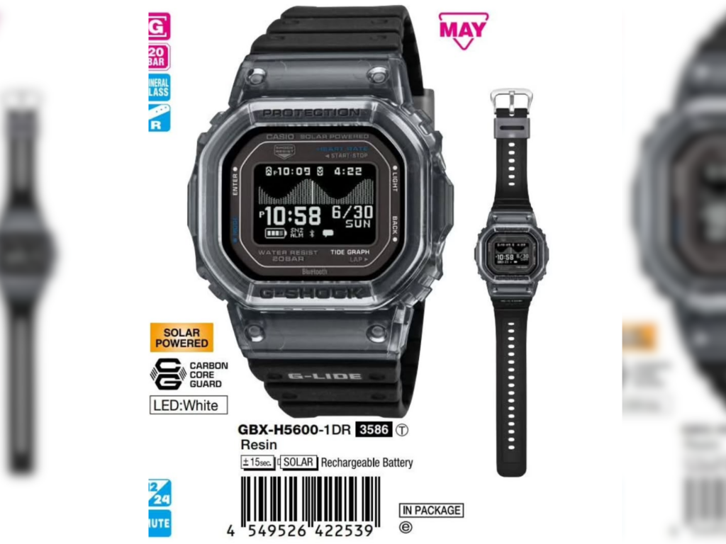 GBX-H5600 Hadir Lebih Ringan 12 Gram, Casio Tambahkan Sensor Detak Jantung dan Kebugaran