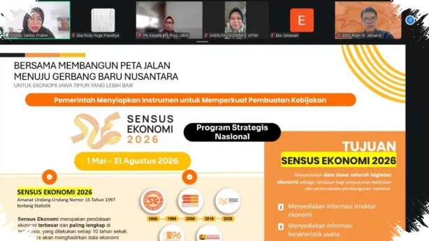 Jawa Timur Perkuat Publikasi Sensus Ekonomi 2026, Data Jadi Acuan Nasional