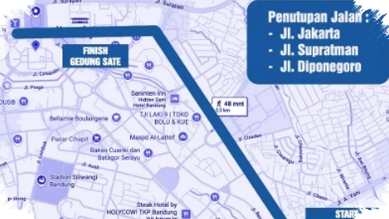 Tiga Ruas Jalan Pusat Bandung Ditutup Sementara Saat Kirab Mahkota Binokasih Malam Ini