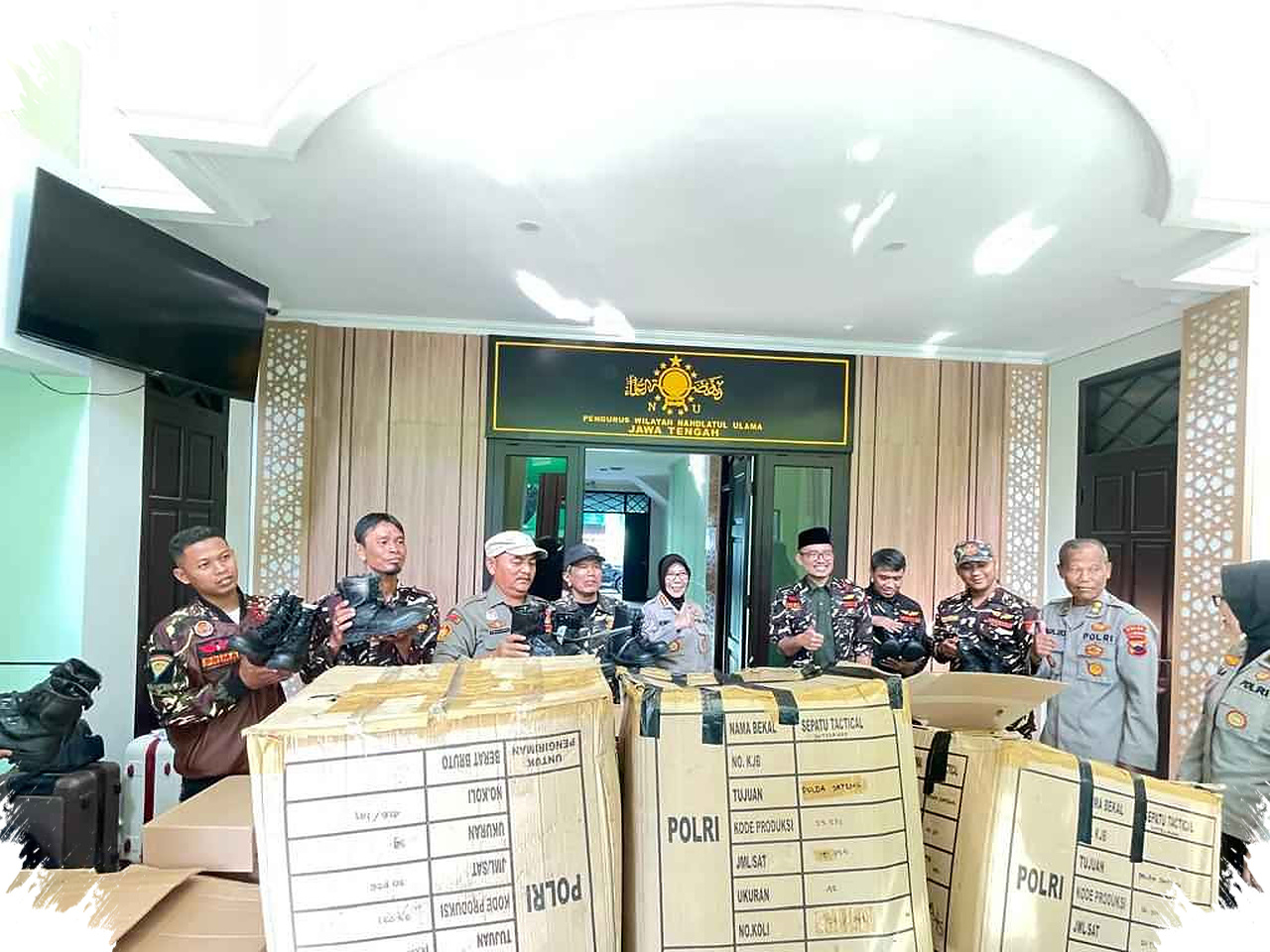 363 Pasang Sepatu PDL Untuk Banser, Polda Jateng Perkuat Kesiapan Tugas Lapangan