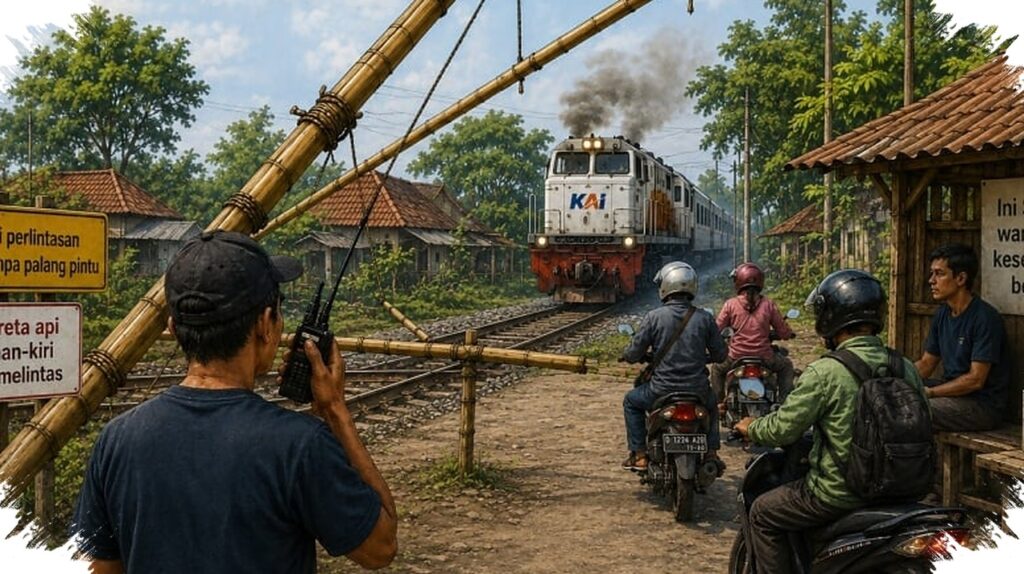 Palang Perlintasan Kereta Masih Serba Darurat, Penjaga Swadaya Minta Solusi Resmi