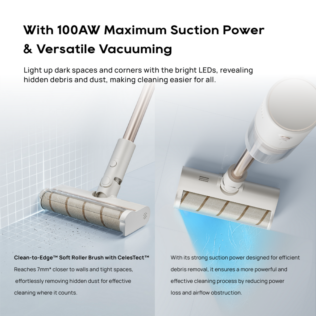 Xiaomi Mijia Wireless Vacuum Cleaner 4 Tawarkan Hisap Kuat, Lampu Biru Bantu Deteksi Debu Halus