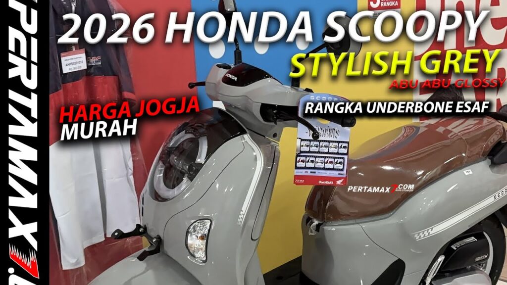 Fitur Premium Scoopy 2026 Makin Lengkap, Balutan Grey Glossy Bikin Tampilannya Naik Kelas