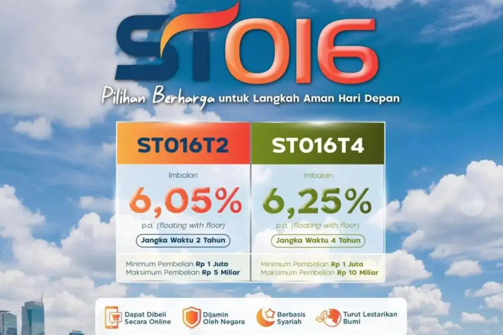 Kupon ST016 Menembus 6 Persen, Pilihan Tenor 2 Dan 4 Tahun Buka Peluang Baru Bagi Investor Ritel