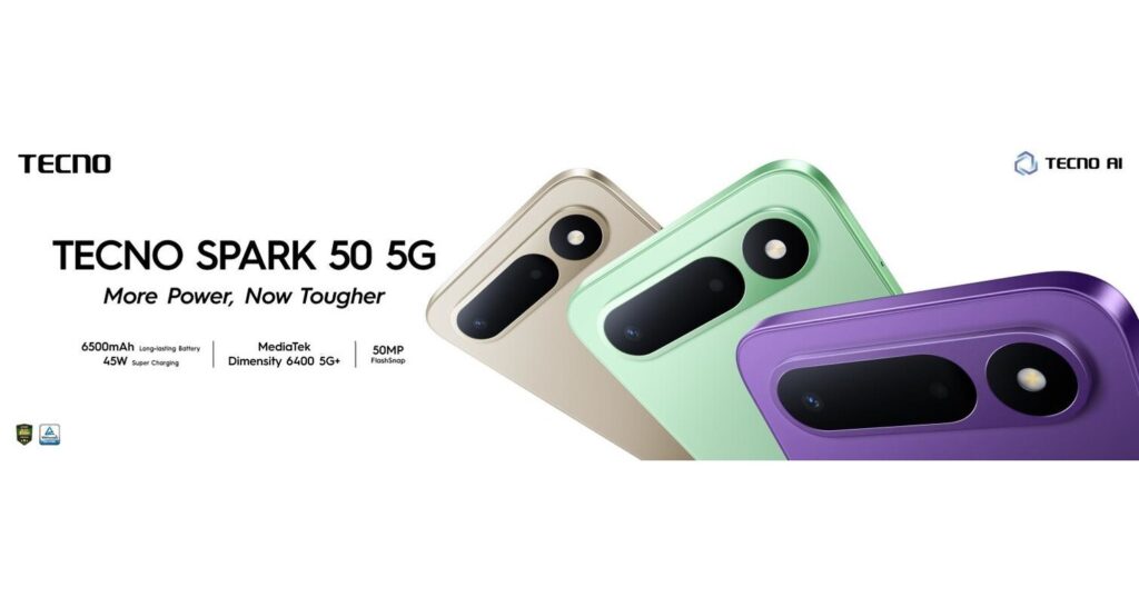 Baterai 6500 mAh Dan 5G Jadi Modal Utama Tecno Spark 50, Ungu Dinamisnya Ikut Mencuri Perhatian