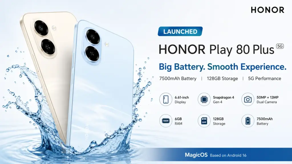 Baterai 7.500mAh Dan Layar 120Hz Jadi Senjata Honor Play 80 Plus Di Kelas Menengah