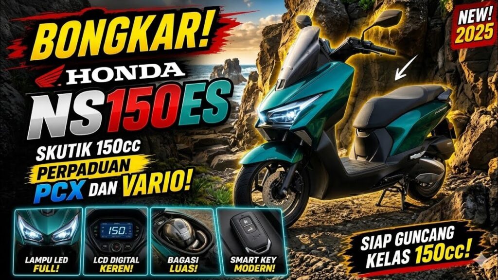 Honda NS150ES 2026 Hadir Dengan Dek Rata Dan Fitur Premium, Saingan Baru PCX 160 dan Lexi 155