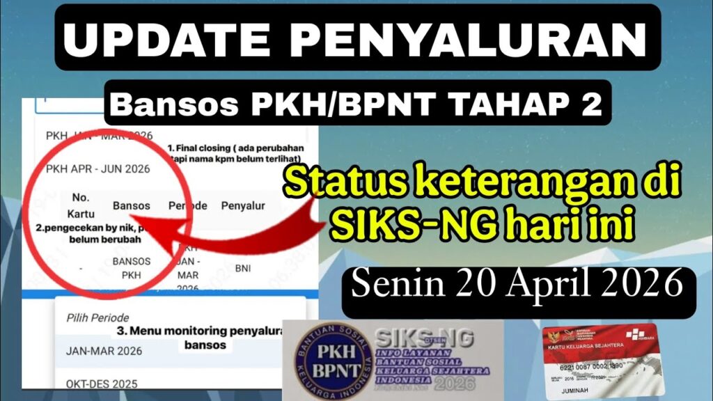 April 2026, PKH Dan BPNT Tahap Kedua Mulai Mengalir Ke Rekening Penerima, Ini Besarannya