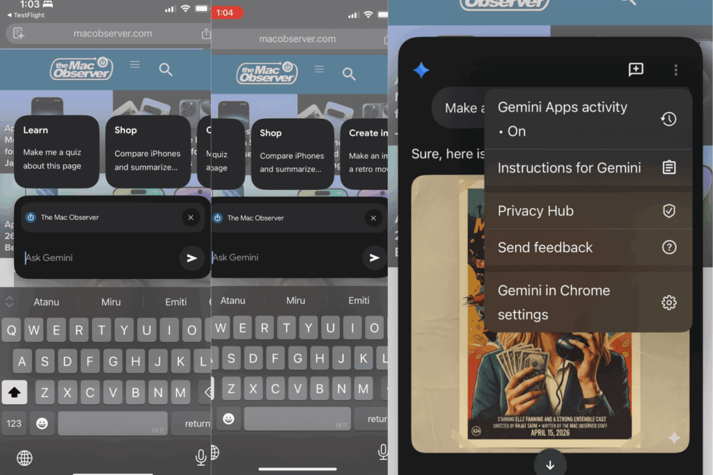 Tombol Plus Gemini Di iPhone Kini Membuka Gambar, Kamera, Musik, Hingga Deep Research