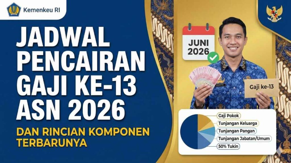 Pencairan Gaji Ke-13 ASN 2026 Diproyeksikan Mulai Juni, Berikut Komponen Dan Besarannya
