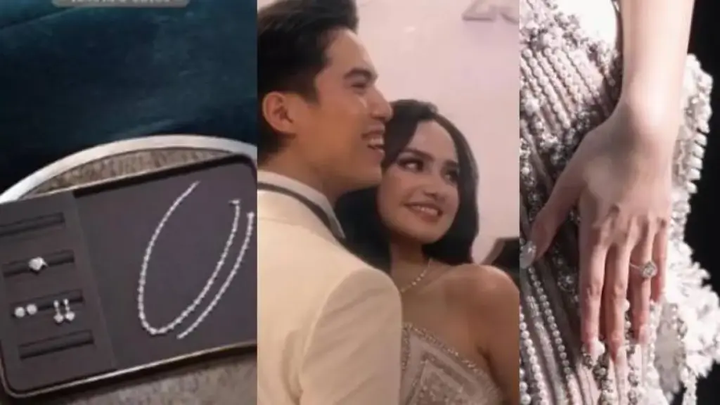 Kalung Berlian Hati Syifa Hadju Curi Perhatian, Paduan D Color Dan Pink Diamond Sangat Langka