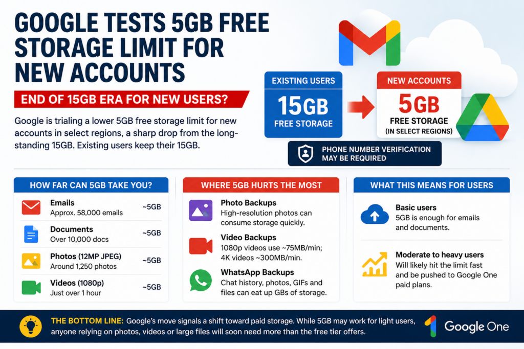 Akun Gmail Baru Bisa Cuma 5GB, Nomor Telepon Disebut Membuka Lagi 15GB