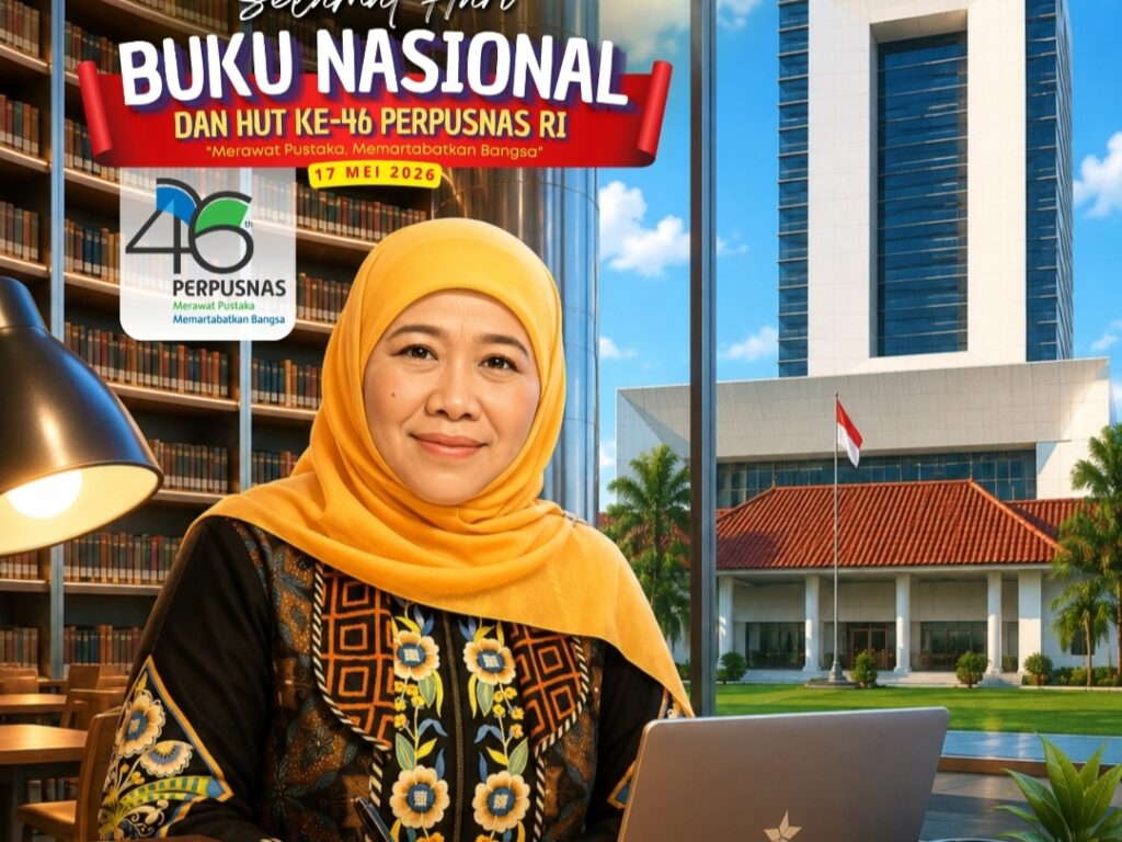 Jawa Timur Pacu Budaya Baca Lewat Buku Digital Dan Audiobook, Khofifah Ingatkan Bahaya Hoaks