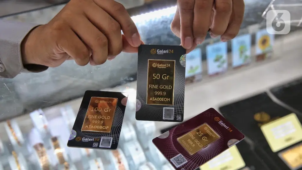 Antam Terseret Koreksi Paling Dalam, Harga Emas Pegadaian Makin Terpisah Dari UBS dan Galeri24