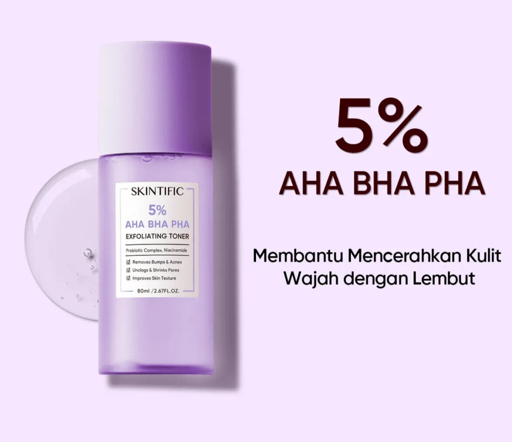 Dari Yang Ramah Harian Hingga Yang Lebih Kuat, 5 Toner AHA BHA Untuk Jerawat Dan Bruntusan