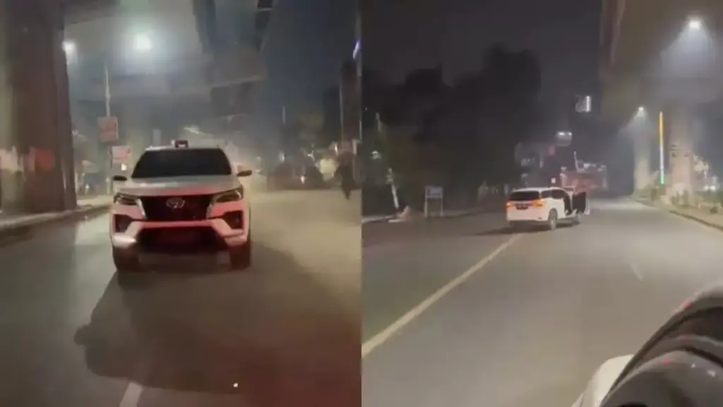 Dua Pelanggaran Sekaligus di Fortuner Puncak, Pelat Depan Lepas Tak Jadi Alasan