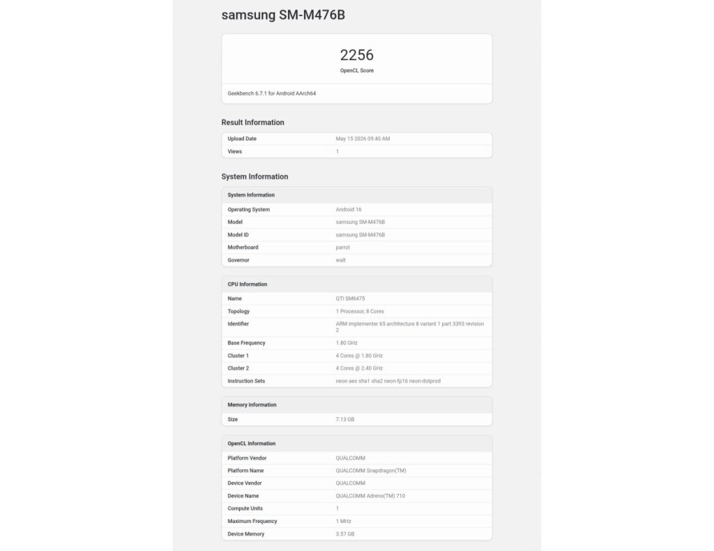 Android 16 Langsung Muncul Di Galaxy M47, Snapdragon 6 Gen 3 Perkuat Sinyal Kelas Menengah Samsung