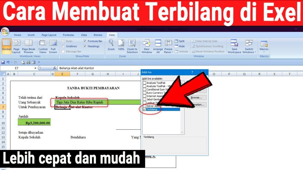 Fungsi Terbilang Excel Harus Dipasang Dulu, Setelah Aktif Langsung Siap Mengubah Angka Jadi Kata