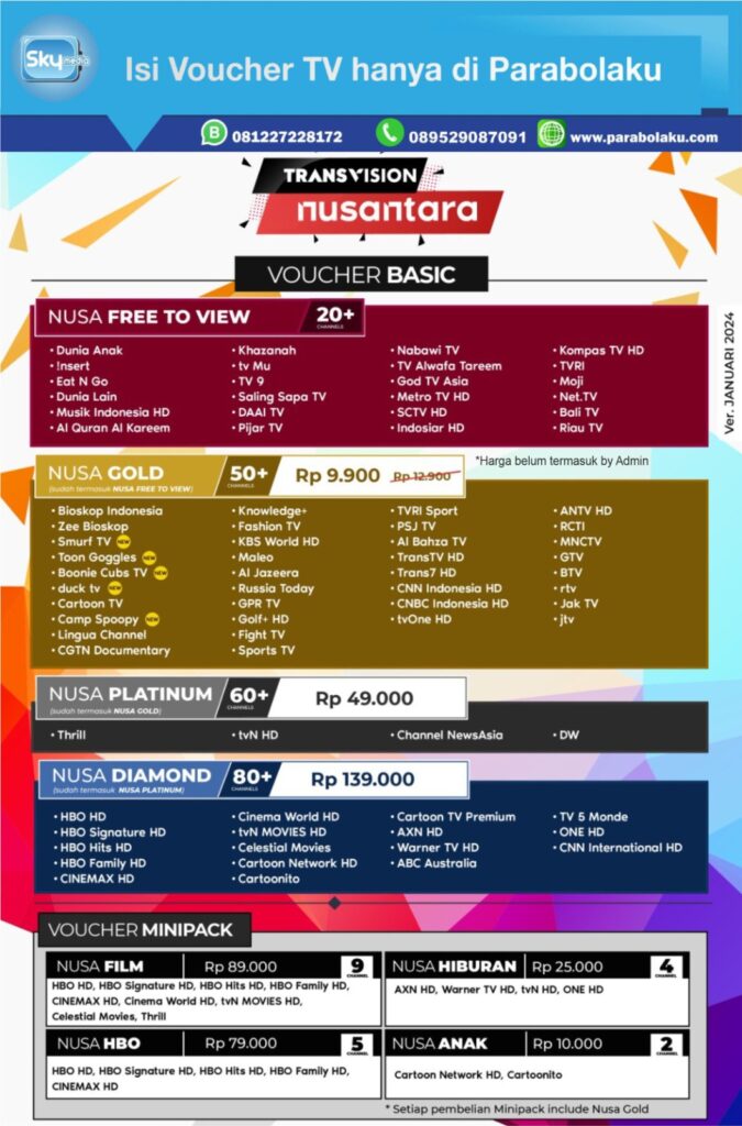 Diskon Transvision Tembus 20% Dan Cashback 5%, Berlaku Untuk Transaksi Tertentu Hingga Akhir Tahun