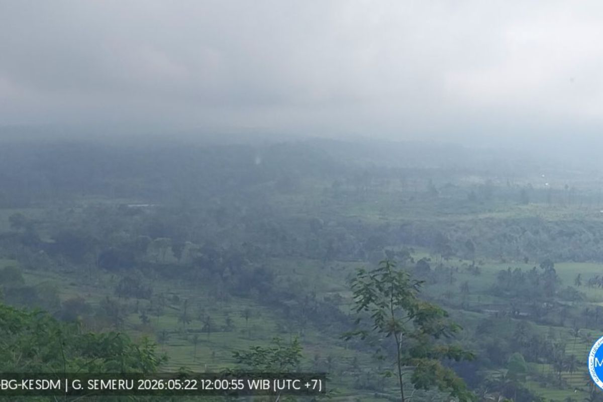 Semeru Masih Siaga, Enam Kali Erupsi Termasuk Luncuran Awan Panas Tertutup Kabut