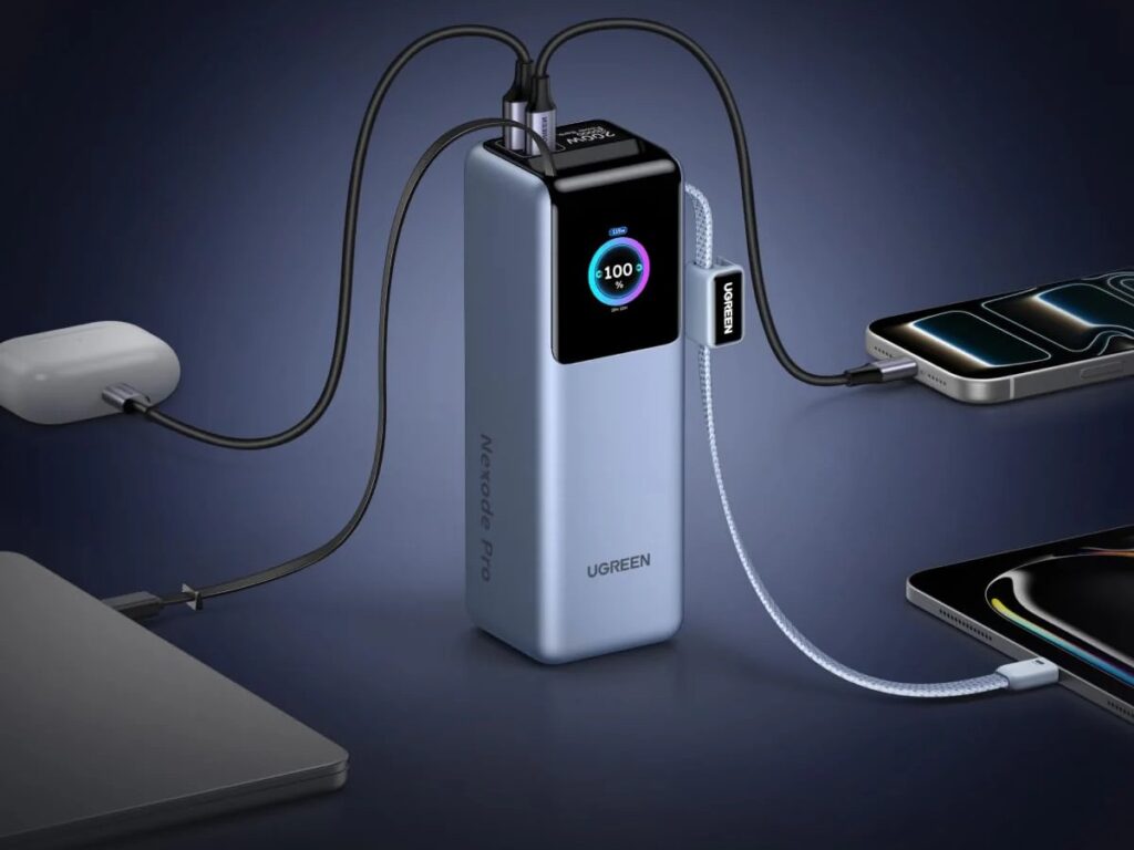 Kabel Menyatu dan Layar Pintar, Power Bank Ugreen Ini Bikin Pemakaian Lebih Ringkas