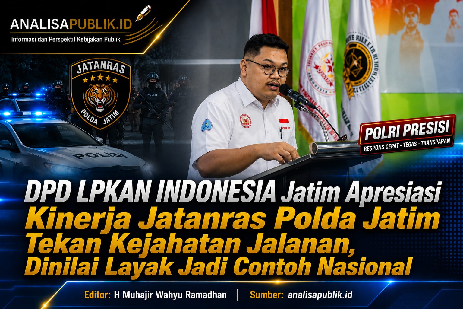 Operasi Sikat Semeru Tekan Kejahatan Jalanan, DPD LPKAN Jatim Minta Jadi Acuan Nasional