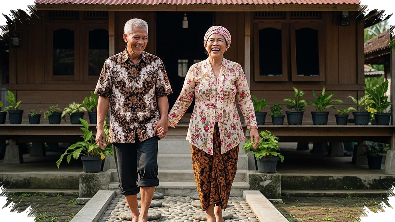 Jalur Batu Terapi di Halaman Rumah Desa, Cara Sederhana Agar Lansia Tetap Aktif Berjalan