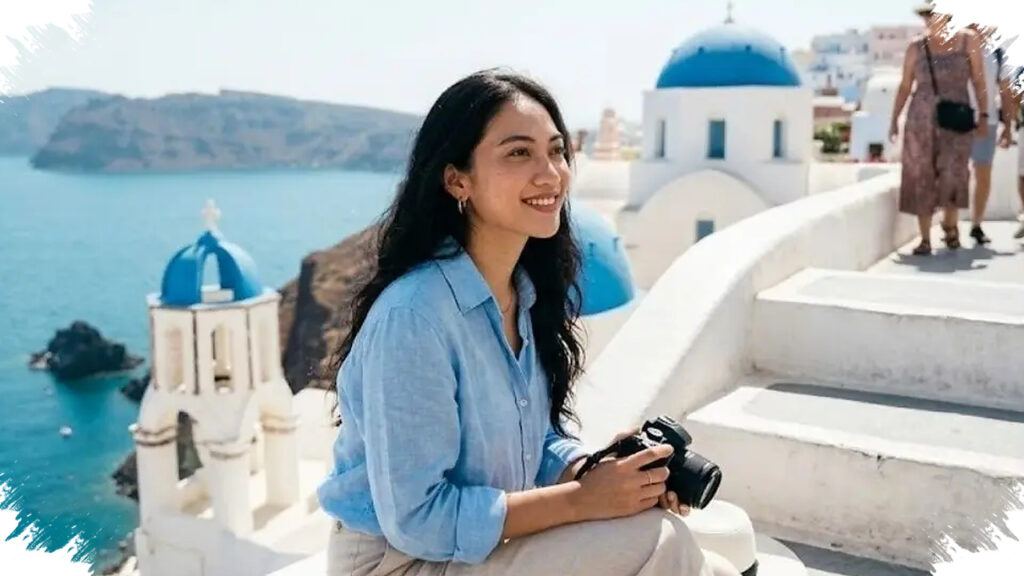 Wajah Tetap Asli di Foto Santorini, Enam Prompt Gemini AI yang Terlihat Natural