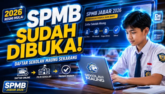 Pendaftaran SPMB Jabar 2026 Mulai 25 Mei, Sistem Online Sekolah Maung Sudah Siap Dipakai