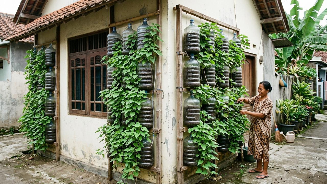 Rakitan Kebun Ubi Gantung yang Hemat Tempat, Sudut Rumah Sempit Tetap Bisa Panen dan Asri