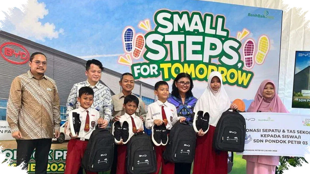 1.200 Pasang Sepatu Dan Tas Disiapkan BYD Untuk Pelajar Indonesia, CSR Dimulai Dari Depok