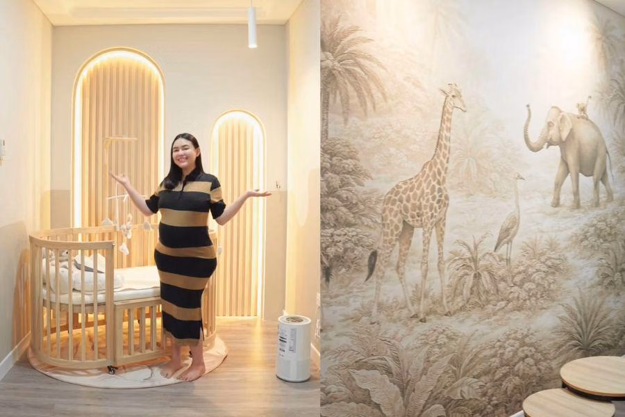 Sudut Safari dan Nuansa Kayu Menyatu Rapi Di Kamar Bayi Amanda Manopo