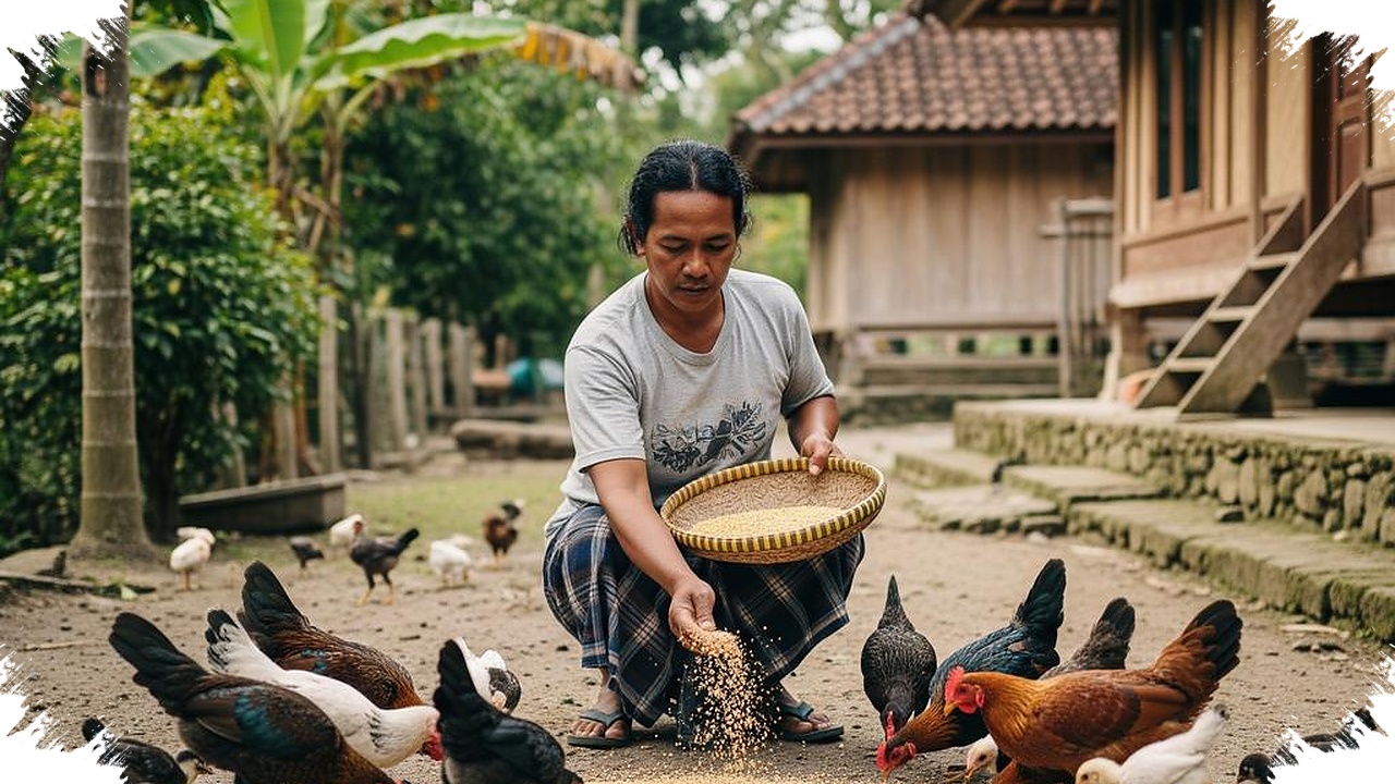 Campuran Pakan Murah Untuk Ayam Kampung Usia 1–3 Bulan, Lebih Cepat Berisi Tanpa Boros