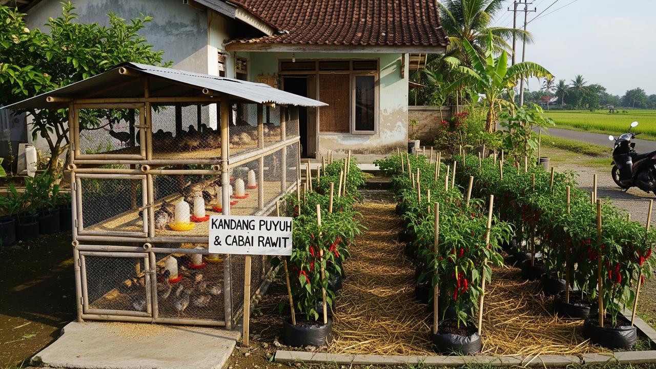 Puyuh dan Cabai Rawit di Satu Pekarangan, 8 Susunan yang Mengubah Lahan Sempit Jadi Produktif