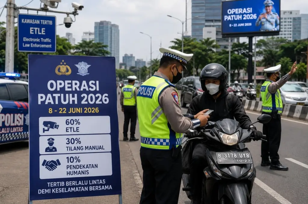 Tilang Manual Tetap Jalan Saat Operasi Patuh 2026, ETLE Drone Ikut Memburu Pelanggar Berisiko