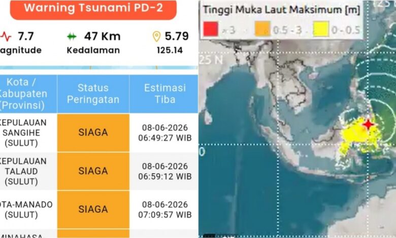 Tsunami Kecil Terpantau Di 9 Wilayah Indonesia, Peringatan Dini BMKG Akhirnya Dicabut