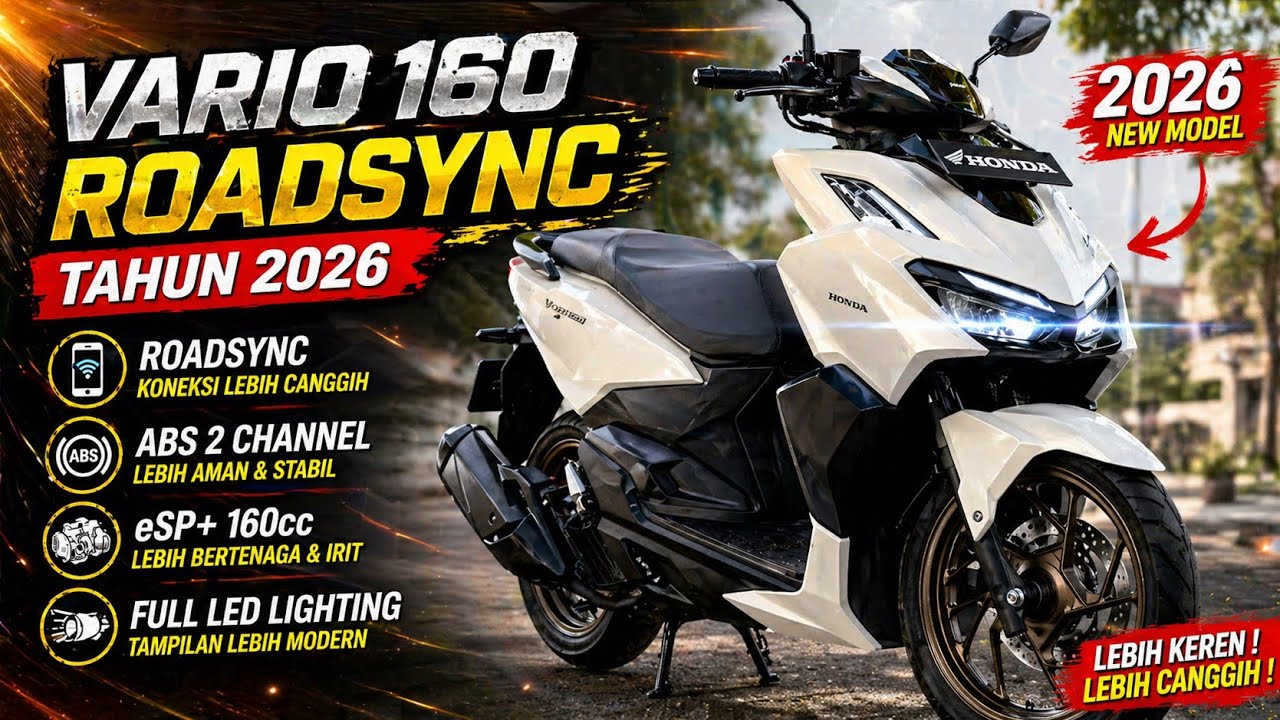Honda Vario 160 RoadSync 2026, Skutik Harian Ini Mendadak Terasa Kelas Premium