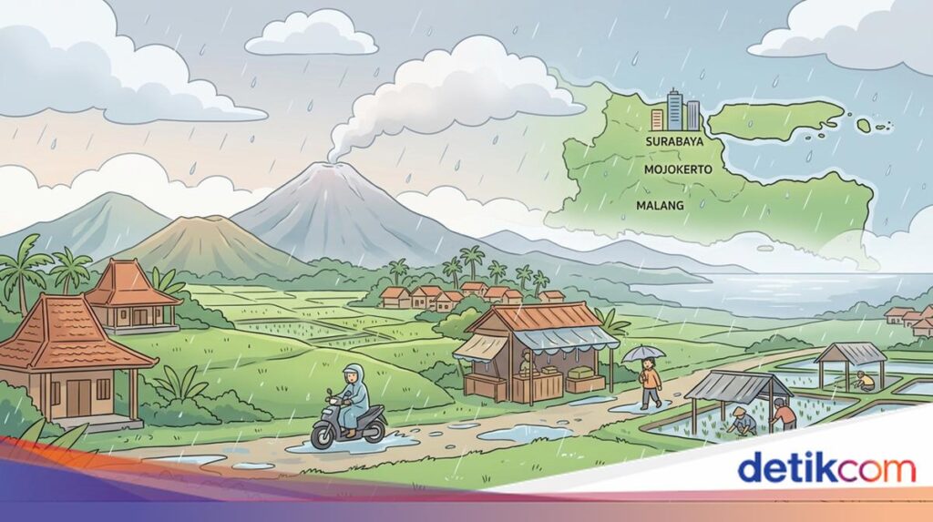 7 Wilayah Jatim Berpotensi Hujan Ringan, Surabaya Masuk Daftar Utama