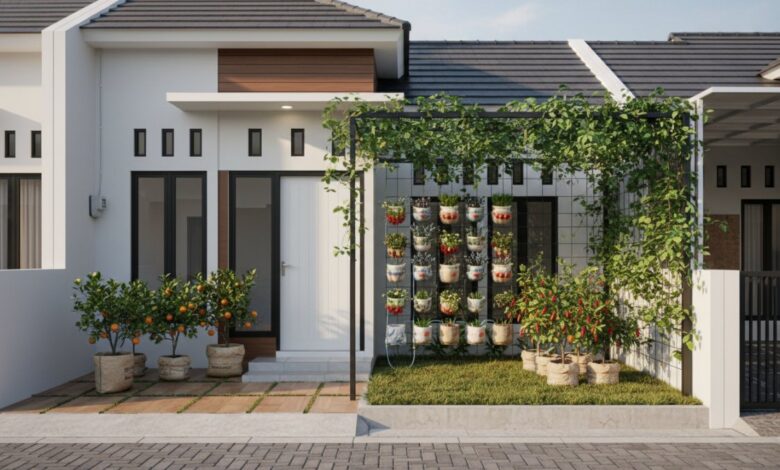 7 Ide Tomat Ceri Gantung yang Bikin Fasad Rumah Sempit Lebih Asri dan Produktif