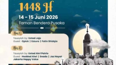 Video Mapping dan Musik Religi Warnai Festival Muharram di Taman Bendera Pusaka