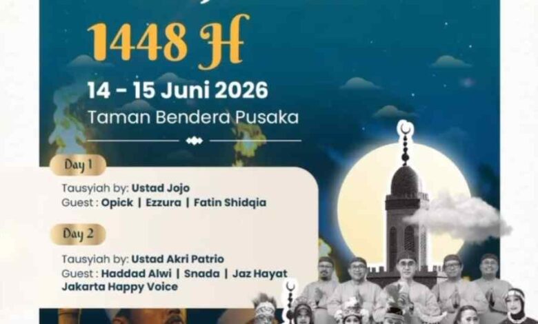 Video Mapping dan Musik Religi Warnai Festival Muharram di Taman Bendera Pusaka