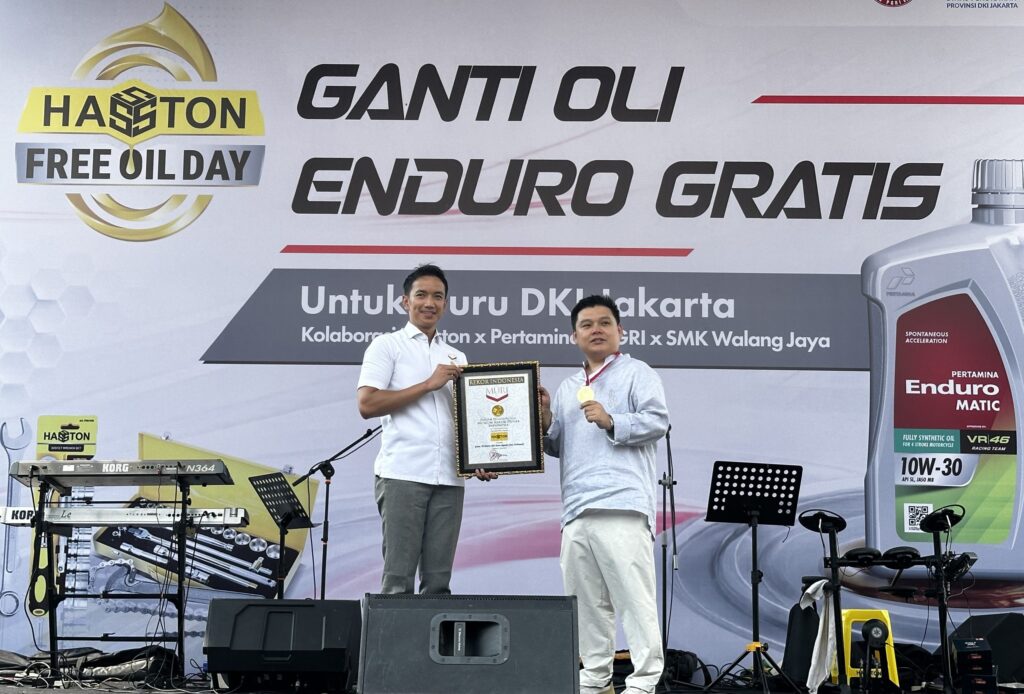 2.500 Motor Diganti Oli Sehari, Hasston Cetak Rekor Baru MURI di Jakarta