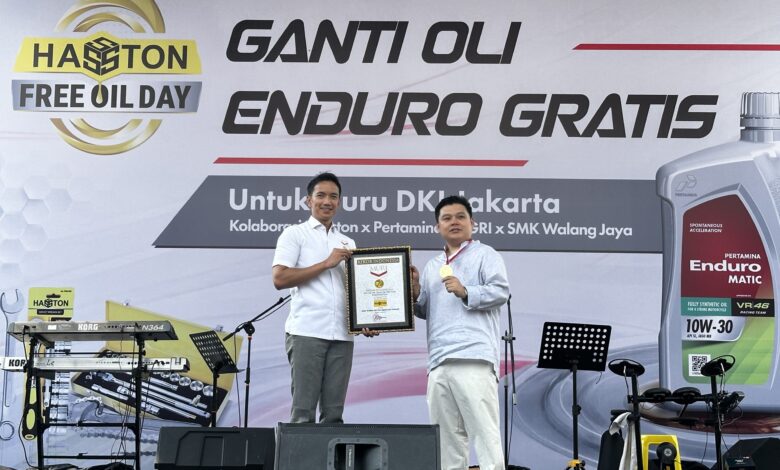 2.500 Motor Diganti Oli Sehari, Hasston Cetak Rekor Baru MURI di Jakarta