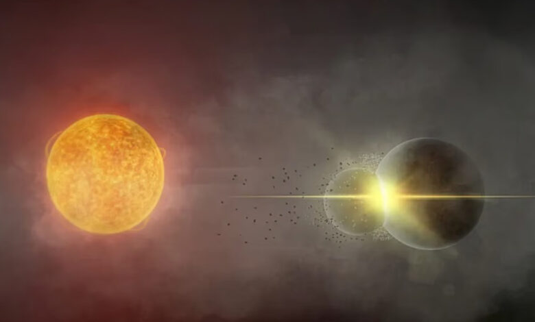 Debu Panas Gaia20ehk Mengungkap Tabrakan Planet Raksasa yang Sangat Langka