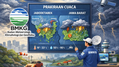 Siang hingga Sore Jadi Titik Waspada, Bogor dan Sejumlah Wilayah Jabar Berpeluang Hujan Petir