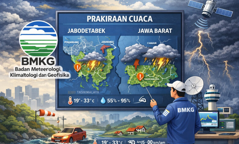 Siang hingga Sore Jadi Titik Waspada, Bogor dan Sejumlah Wilayah Jabar Berpeluang Hujan Petir