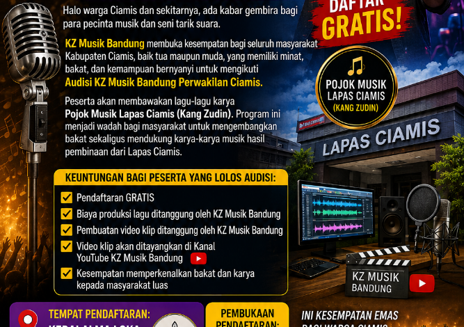KZ Musik Bandung Buka Jalan Baru untuk Warga Ciamis, Daftar Gratis dan Rekam Lagu