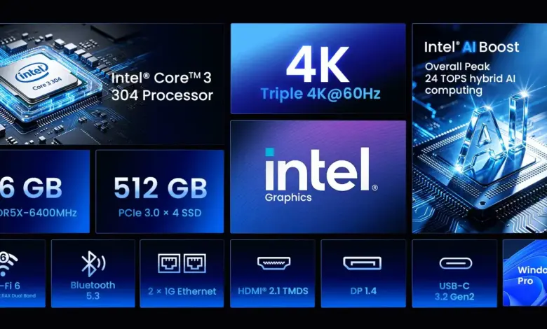 Mini PC Murah Minix N304-AI Bawa AI Ringan, Port Lengkapnya Mengejutkan